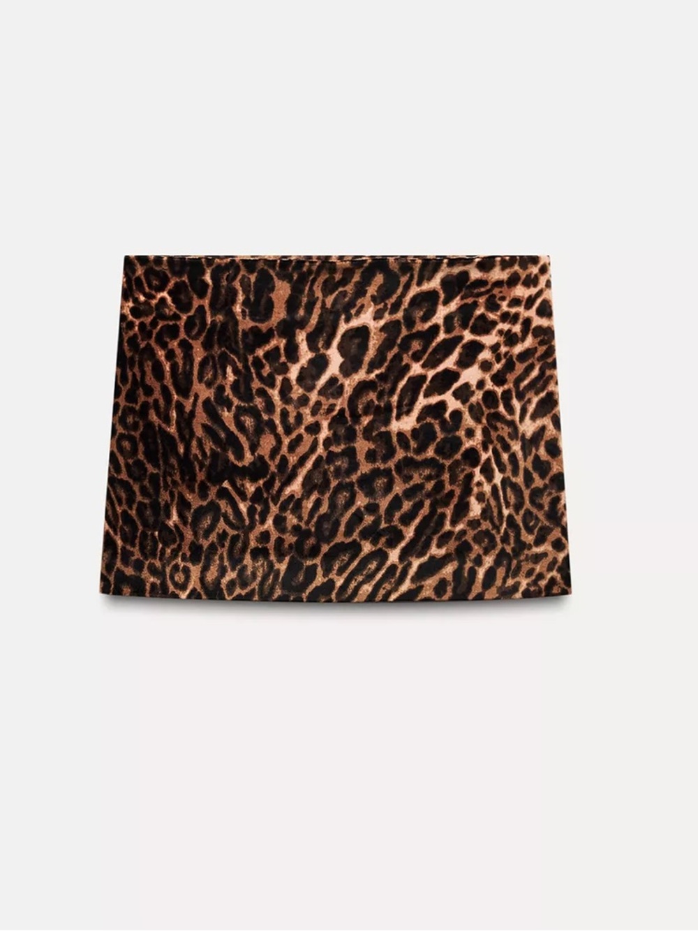 NWOTS Zara Leopard Animal Print Velvet Mini Skirt Size Small